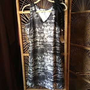 HEM & THREAD Black & White Dress Tie Strap Size Medium